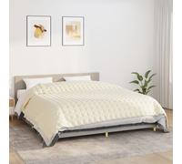 vidaXL Coperta Ponderata Crema Chiaro 220x260 cm 11 kg Tessuto