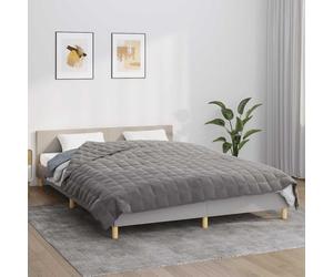 vidaXL Coperta Ponderata Grigia 200x200 cm 9 kg Tessuto
