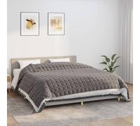 VIDAXL - Coperta Ponderata Grigia 220x260 cm 11 kg Tessuto