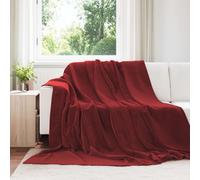 vidaXL Coperta Rosso Bordeaux 220 x 240 cm Panno