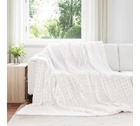 vidaXL Coperte da Pile 6 pcs Bianco 240 x 220 cm Panno