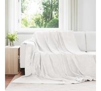 vidaXL Coperte da Pile 6 pcs Bianco 240 x 270 cm Panno