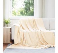 vidaXL Coperte da Pile 6 pcs Crema 270 x 240 cm Panno