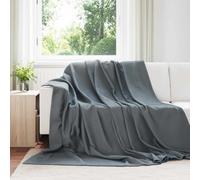 vidaXL Coperte da Pile 6 pcs Grigio scuro 240 x 220 cm Panno