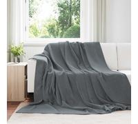 vidaXL Coperte da Pile 6 pcs Grigio scuro 240 x 270 cm Panno