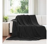 vidaXL Coperte da Pile 6 pcs Nero 220 x 240 cm Panno