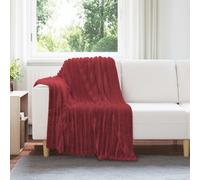vidaXL Coperte da Pile 6 pcs Rosso Bordeaux 150 x 130 cm Panno