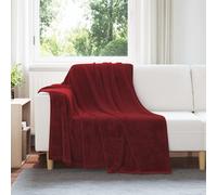 vidaXL Coperte da Pile 6 pcs Rosso Bordeaux 150 x 200 cm Panno