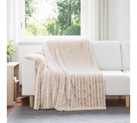 vidaXL Coperte da Pile 6 pz Beige 200 x 150 cm 4.75 kg Panno