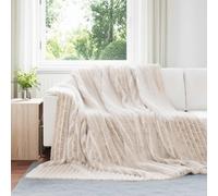 vidaXL Coperte da Pile 6 pz Beige 240 x 220 cm 8.76 Panno