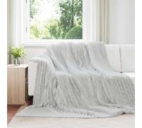 vidaXL Coperte da Pile 6 pz Grigio 240 x 220 cm 8.76 Panno