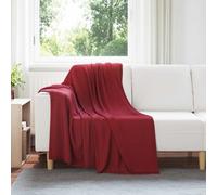 vidaXL Coperte da Pile 6 pz Rosso Bordeaux 170 x 130 cm 1.86 Panno