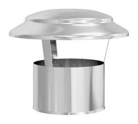 vidaXL Copertura antipioggia per camino Ø 15 cm, realizzata in acciaio inossidabile argentato. È un accessorio perfetto per caminetti e stufe a legna. È impermeabile e resiste al calore. Ha misure