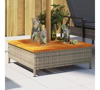 vidaxL Copertura Base Ombrellone Grigia 70x70x25cm Polyrattan e Acacia