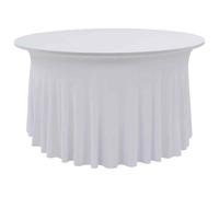 vidaXL Copertura Elastica per Tavolo con Gonna 2 pz 150x74 cm Bianco