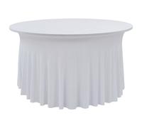 vidaXL 2X Copertura Elastica Tavolo Gonna Bianco Fodera Tovaglia Copritavolo