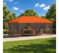 vidaXL Copertura Gazebo con Pareti Laterali 6 x 3 m Arancione