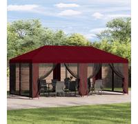 vidaXL Copertura Gazebo con Pareti Laterali Borgogna 600,5 x 300,5 cm