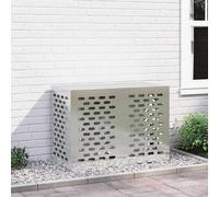 vidaXL Condizionatori d'aria in acciaio zincato e fodera per pompa di calore, durevole per impianti esterni, costruzione robusta, stile industriale, 100 x 50 70 cm, resistente al calore, design