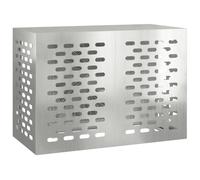 vidaXL Condizionatori d'aria in acciaio zincato e fodera per pompa di calore, durevole per impianti esterni, costruzione robusta, stile industriale, 100 x 50 70 cm, resistente al calore, design