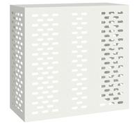 vidaXL Copertura per condizionatore d'Aria Bianco 110 x 50 x 105 cm, Copertura per Condizionatore, Rettangolare, Design Moderno, Protezione Esterna, Essenziale per L'Estate