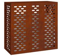 vidaXL Copertura per condizionatore d'aria Ruggine 110 x 50 x 105 cm | Semplice e funzionale, ha un look robusto, Fatto per durare grazie all'acciaio, Ottimo per gli spazi all'aperto