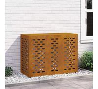 vidaXL Copertura esterna per aria condizionata e pompa di calore, in acciaio corten, finitura stagionata, struttura in metallo, 110 x 50 80 cm, design industriale, protezione robusta per unità