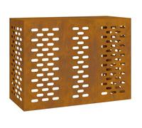 vidaXL Copertura per condizionatore d'Aria Ruggine 110 x 50 x 80 cm, Copertura per Condizionatore, Rettangolare, Design Moderno, Protezione Esterna, Essenziale per L'Estate