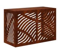 vidaXL Copertura per condizionatore d'aria Ruggine 90 x 40 x 60 cm