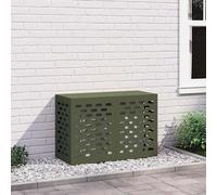 vidaXL Copertura per condizionatore d'aria Verde Oliva 90 x 40 x 60 cm