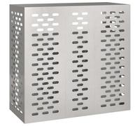 vidaXL Copertura per Condizionatore in Acciaio Inossidabile 110 x 50 x 105 cm - Design Elegante per Uso Esterno. Scudo Protettivo per unità HVAC, Facile da Manutenere e Utile per Il Giardino.
