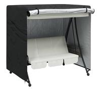 vidaXL Copertura per mobili da Giardino in Tessuto 420D, 175 x 125 x 160 cm, Nera, Liscia, Impermeabile, Resistente ai Raggi UV, Stile Contemporaneo, Design Opaco, per Proteggere Il Giardino e la Te