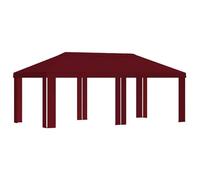 vidaXL Copertura per Gazebo 6 x 3 m Borgogna Poliestere 190 gsm
