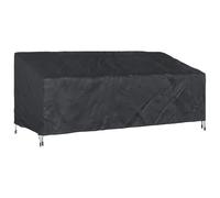 vidaXL Copertura per mobili da giardino 420D tessuto nero impermeabile e resistente ai raggi UV, 220 x 100 x 61/89 cm, stile rettangolare moderno. Ideale per proteggere il vostro terrazzo e giardino