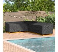 vidaXL Copertura per mobili Nero 330 x 255 x 80 cm Tessuto Oxford 210D