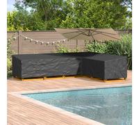 vidaXL Copertura per mobili Nero 355 x 275 x 80 cm Tessuto Oxford 210D