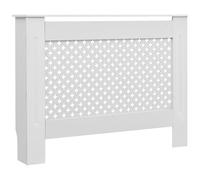 vidaXL Copertura per Radiatore Bianca 112x19x81,5 cm in MDF
