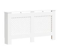 vidaXL Copertura per Radiatore Decorativa Copri Termosifone Protezione Riscaldamento Copertura Stufa Bianco Opaco 152x19x81,5 cm in MDF
