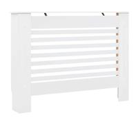vidaXL Copertura per Radiatore Decorativa Copri Termosifone Protezione Riscaldamento Copertura Stufa Bianco Opaco 112x19x81,5 cm in MDF