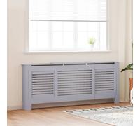vidaXL Copertura per Radiatore Grigia in MDF 205 cm