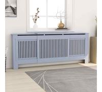 vidaXL Copertura per Radiatore Grigia in MDF 205 cm