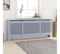 vidaXL Copertura per Radiatore Grigia in MDF 205 cm