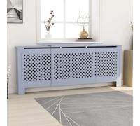 vidaXL Copertura per Radiatore Grigia in MDF 205 cm