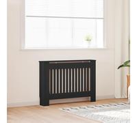 vidaXL Copertura per Radiatore Nera 112x19x81,5 cm in Legno Multistrato