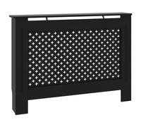 Copertura per Radiatore Nera 112x19x81 cm in MDF