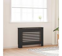 vidaXL Copertura per Radiatore Nera 112x19x81,5 cm in MDF