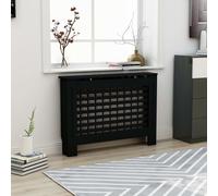 vidaXL Copertura per Radiatore Nera 112x19x81,5 cm in MDF