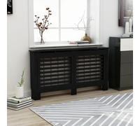 vidaXL Copertura per Radiatore Nera 152x19x81 cm in MDF