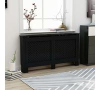 vidaXL Copertura per Radiatore Nera 152x19x81 cm in MDF