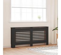 vidaXL Copertura per Radiatore Nera 172x19x81 cm in MDF